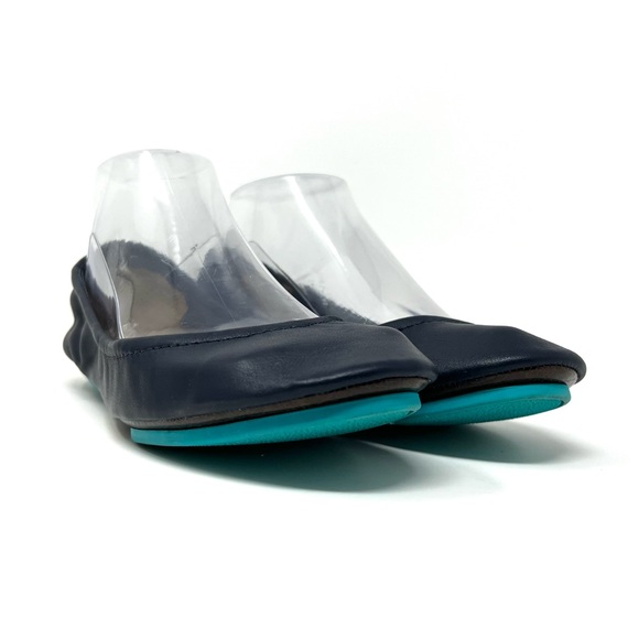 Tieks Navy Blue Leather Ballet Flats Size 7 - Picture 1 of 9